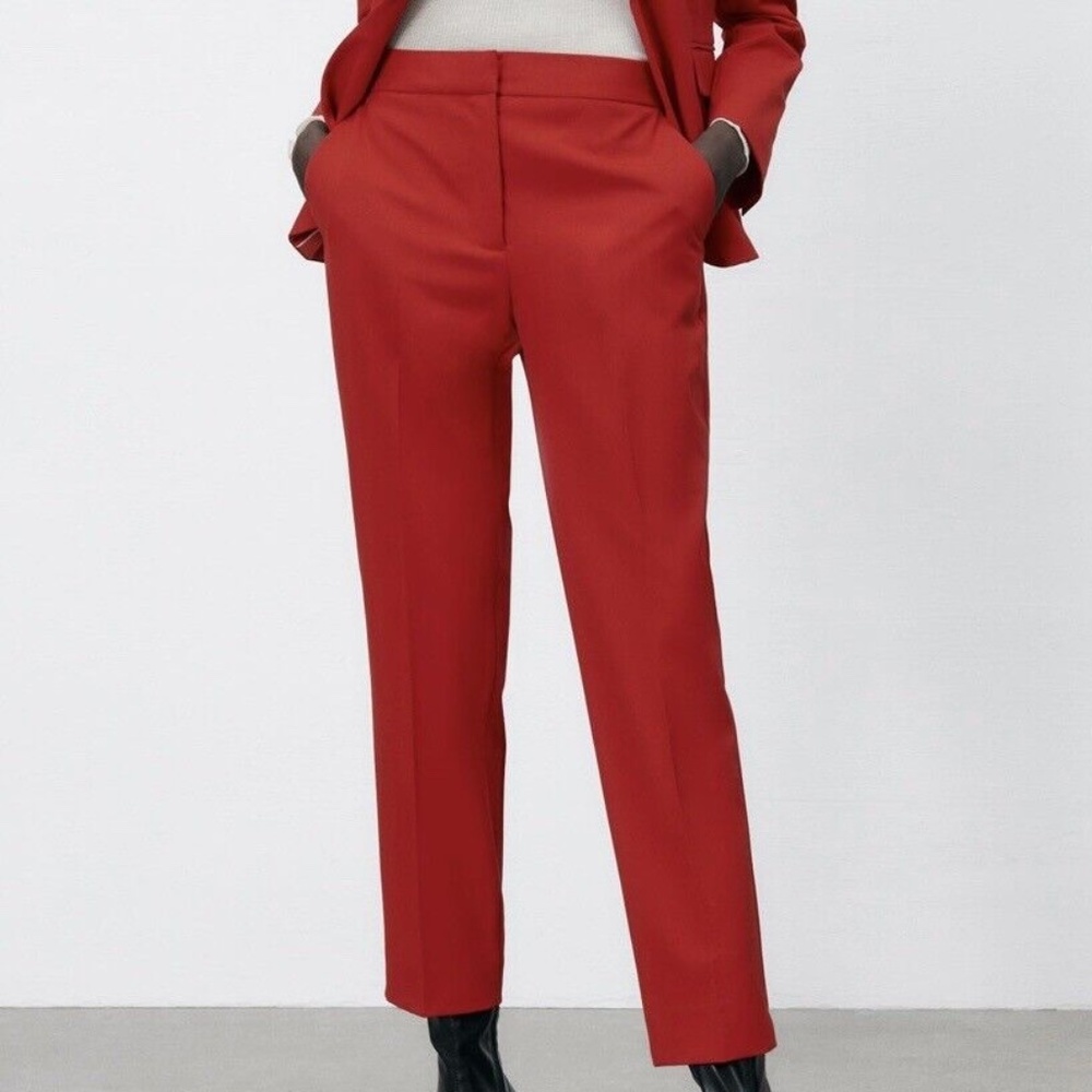 Zara Red Ankle Pants - US 4 (26")